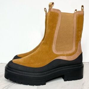 Sam Edelman Lulia Brown Suede Lug Sole Chelsea Boot 11M